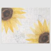 Rustisch zonnebloempje — Plattelandsbloemenpapier Tissuepapier (Voorkant)