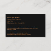 Rustisch zwart Afbeelding en bruin leder Visitekaartje (Achterkant)