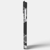 Rustisch zwart en grijs Tartan met naam Case-Mate iPhone Case (Achterkant / Links)