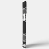 Rustisch zwart en grijs Tartan met naam Case-Mate iPhone Case (Achterkant / Rechts)