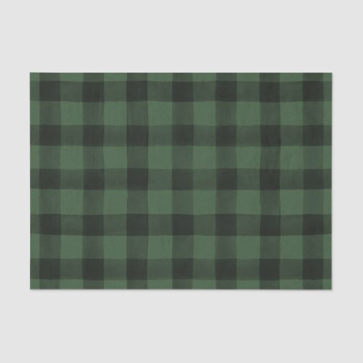 Rustisch zwart en groen buffel plakpapier tissuepapier (Voorkant)