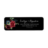 Rustisch zwart Fanical Return Address Label (Voorkant)