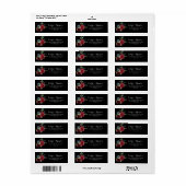 Rustisch zwart Fanical Return Address Label (Full Sheet)