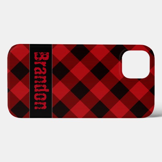 Rustisch Zwart gebuffel monogrammen Case-Mate iPhone Case (Achterkant (horizontaal))