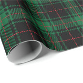 Rustisch zwart-groen rood tartan-patroon cadeaupapier (Rol Hoek)