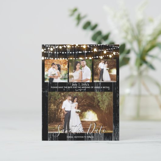 Rustisch zwart hout en licht 4 Foto opslaan Datum (Staand voorkant)