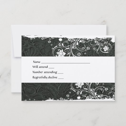 Rustisch zwart leder RSVP (Achterkant)