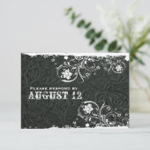 Rustisch zwart leder RSVP (Staand voorkant)