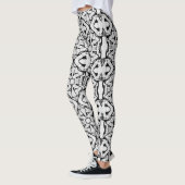 Rustisch zwart-wit Abstract patroon Leggings (Links)