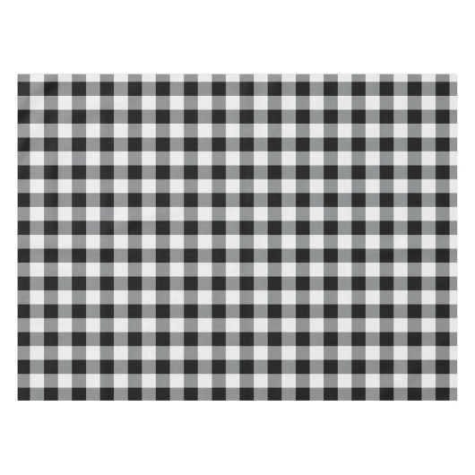 Rustisch zwart-wit buffelpatroon controleren tafelkleed (Voorkant (Horizontaal))