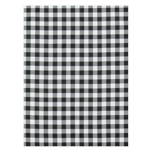 Rustisch zwart-wit buffelpatroon controleren tafelkleed (Voorkant)