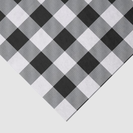 Rustisch zwart-wit buffelpatroon controleren tissuepapier (Detail)
