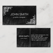 Rustisch zwart-witbord grafisch visitekaartje (Voorkant / Achterkant)