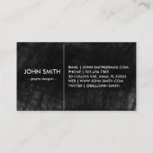 Rustisch zwart-witbord grafisch visitekaartje (Achterkant)