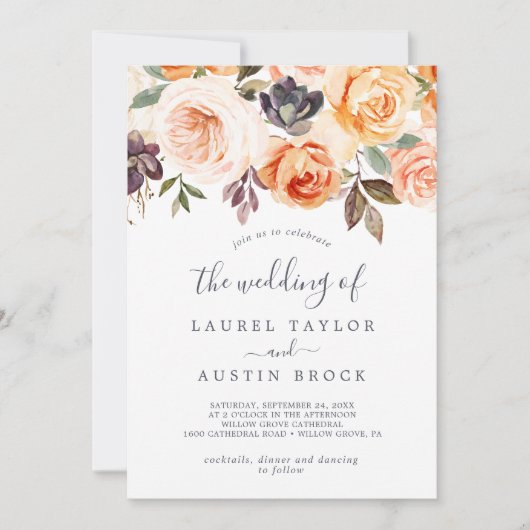 Rustische aardkoralen Het huwelijk van Kaart (Voorkant)