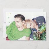 Rustische achtertuin Barn Wood Hens en Chicks Wedd Kaart (Achterkant)