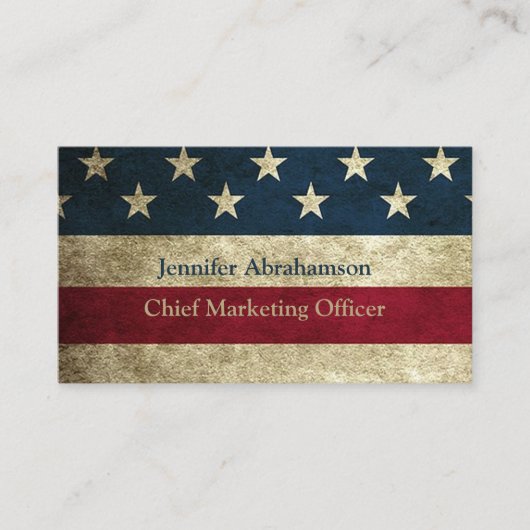  Rustische Amerikaanse vlaggeVisitekaartjes Visitekaartje (Voorkant)