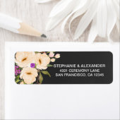 Rustische Anemones Chalkboard Etiket (Insitu)