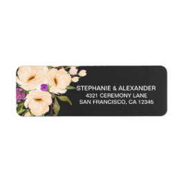 Rustische Anemones Chalkboard Etiket