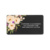 Rustische Anemones Chalkboard Etiket (Voorkant)