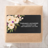 Rustische Anemones Chalkboard Etiket (Insitu)