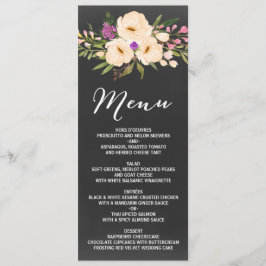 Rustische Anemones Chalkboard Menu