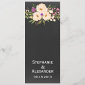 Rustische Anemones Chalkboard Menu (Achterkant)