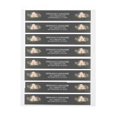 Rustische Anemones Chalkboard Omwikkelbaar Adreslabel (Vel)