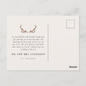 Rustische anker en waterverf florale canopy bruilo briefkaart (Achterkant)