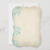 Rustische Aqua Vlaams Weddenschap Kaart (Achterkant)