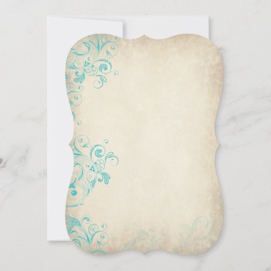 Rustische Aqua Vlaams Weddenschap Kaart (Achterkant)
