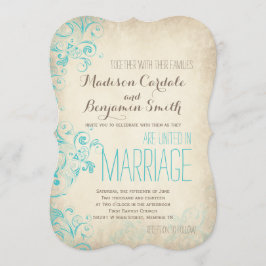 Rustische Aqua Vlaams Weddenschap Kaart