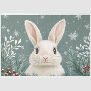 Rustische Arctische Konijn Winter Illustratie Deco Tissuepapier