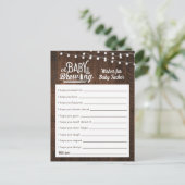 Rustische Baby is het brouwen van Baby shower Briefkaart (Staand voorkant)