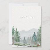 Rustische baby shower waterverf bos bosland kaart (Achterkant)