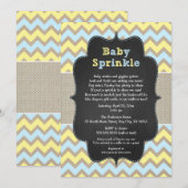 Rustische Baby sprinkhaan nodigt/neutraal baby sho Kaart (Voorkant / Achterkant)