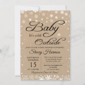  Rustische Baby zijn koude buitenzijde Baby shower Kaart (Voorkant)