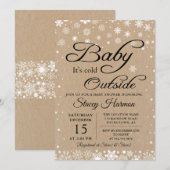  Rustische Baby zijn koude buitenzijde Baby shower Kaart (Voorkant / Achterkant)