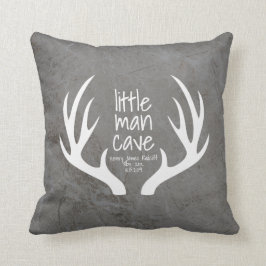 Rustische babyjongen nursery hertenhoorns Little M Kussen