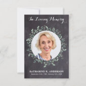 Rustische begrafenis Eucalyptus Sympathie Memorial Bedankkaart (Voorkant)