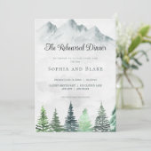 Rustische bergen en woudrepetitie voor Waterverf Kaart (Staand voorkant)