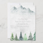 Rustische bergen en woudrepetitie voor Waterverf Kaart (Achterkant)