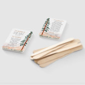 Rustische bergen Pine Trees Fog Wedding Programme Handwaaier (Niet-gemonteerd)