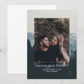 Rustische bergfoto trouwkaart Save the Date (Voorkant / Achterkant)