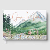 Rustische Bergwilde Bloem | Boho Bruiloft Gastenboek (Voorkant)