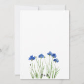 Rustische bijenkornbloemen Wildbloemen Florale bru Kaart (Achterkant)