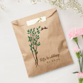 Rustische bijkantoren en Greenery Tortelduifjes We Bedankzakje (Gezegeld)