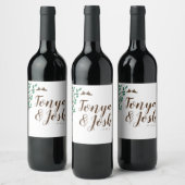 Rustische bijkantoren en Greenery Tortelduifjes We Wijn Etiket (Flessen)