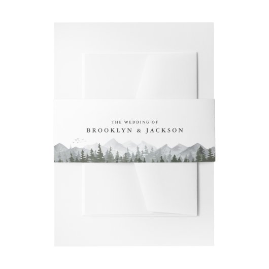 Rustische Bindboompijn Uitnodigingen Wikkel (Voorkant Voorbeeld)