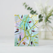 Rustische bladeren briefkaart (Staand voorkant)